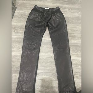 Cache half cloth half leather pants size 6 colour black good condition
